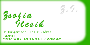 zsofia ilcsik business card
