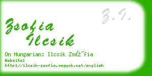 zsofia ilcsik business card